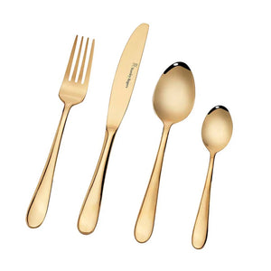 Stanley Rogers Albany 16 Pce Cutlery Set - Gold - ZOES Kitchen