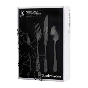 Stanley Rogers Albany 16 Pce Cutlery Set - Onyx - ZOES Kitchen