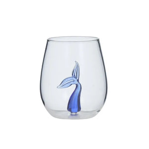 Coast to Coast Whale Tail Glass Tumbler 8.5x10cm