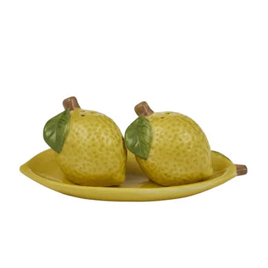 Coast to Coast Limone 3 Piece Ceramic Salt & Pepper Set 14.5x6cm