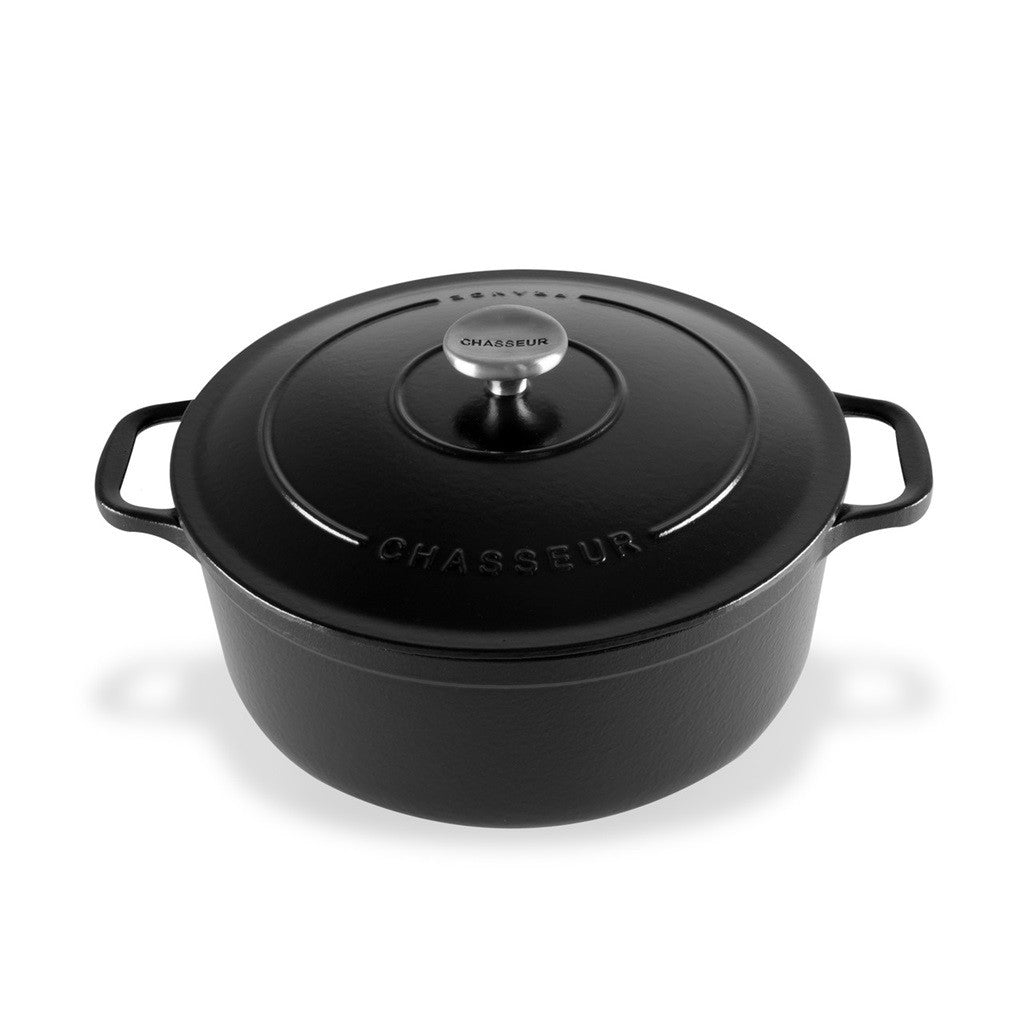 Chasseur Round French Oven 28cm/6.1l - Black | ZOES Kitchen