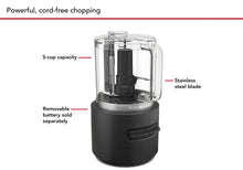 Load image into Gallery viewer, KitchenAid GO CORDLESS 5 Cup Food Chopper Matte Black Without Battery