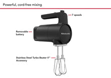 Load image into Gallery viewer, KitchenAid GO CORDLESS Hand Mixer Matte Black