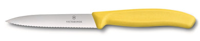 Victorinox Paring Knife Pointed Tip - Wavy Edge - Yellow 10cm