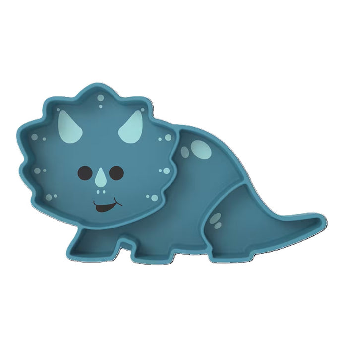 Melii Luxe Divided Silicone Suction Plate - Dinosaur