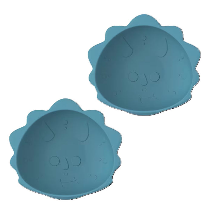 Melii Luxe Silicone Suction Bowls 2 Pack - Dinosaur