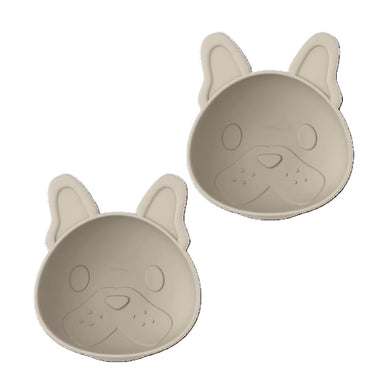 Melii Luxe Silicone Suction Bowls 2 Pack - Bulldog