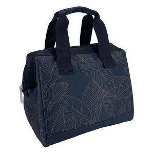 Sachi Adult Insulated Lunch Bag - Navy Leaves