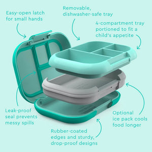 Bentgo Kid's Chill Leak Proof Bento Lunch Box - Aqua