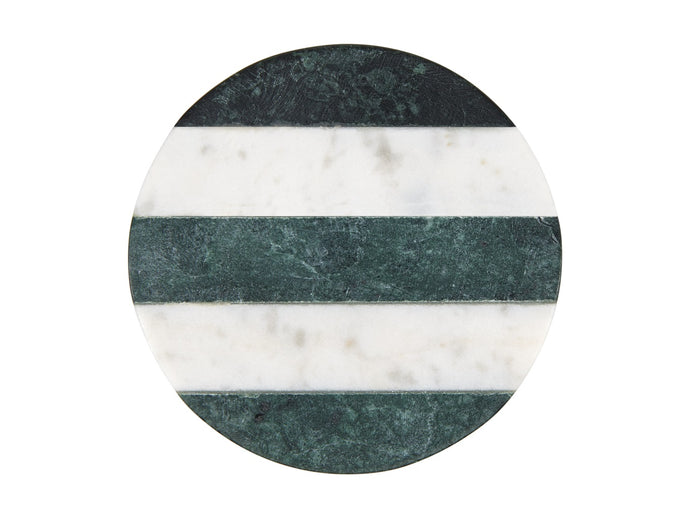 Maxwell & Williams Coaster Collective Round Marble Coaster 10cm Green Stripe