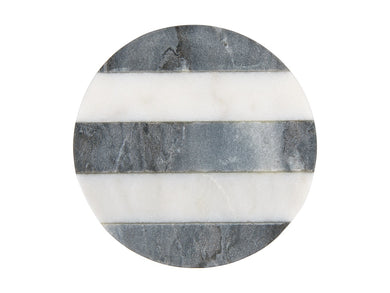 Maxwell & Williams Coaster Collective Round Marble Coaster 10cm Charcoal Stripe