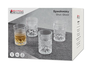 Maxwell & Williams Speakeasy Shot Glass 60ML Set of 4 Gift Boxed