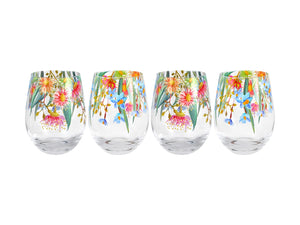 Maxwell & Williams Royal Botanic Gardens Eucalyptus Bloom Tumbler 500ML Set of 4 Gift Boxed