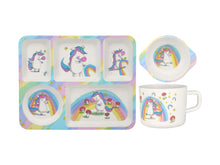 Load image into Gallery viewer, Maxwell &amp; Williams Jedda Robaard Magical Tales Melamine 3pc Dinner Set Unicorn Gift Boxed