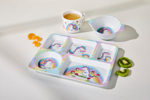 Maxwell & Williams Jedda Robaard Magical Tales Melamine 3pc Dinner Set Unicorn Gift Boxed