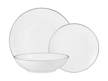 Load image into Gallery viewer, Maxwell &amp; Williams White Platinum Coupe Dinner Set 12pc Platinum Gift Boxed