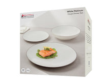 Load image into Gallery viewer, Maxwell &amp; Williams White Platinum Coupe Dinner Set 12pc Platinum Gift Boxed