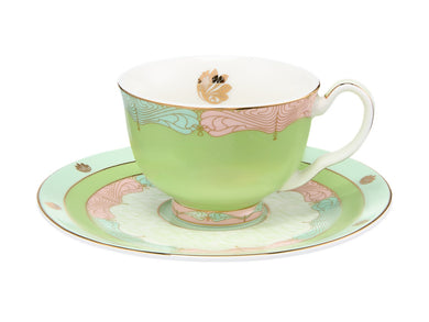 Maxwell & Williams Wicked Pink Goes Good With Green Demi Cup & Saucer 85ML Set of 2 Elphaba