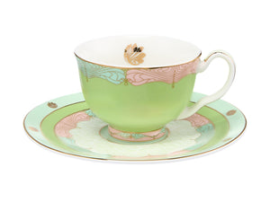 Maxwell & Williams Wicked Pink Goes Good With Green Demi Cup & Saucer 85ML Set of 2 Elphaba