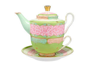 Maxwell & Williams Wicked Pink Goes Good With Green Tea for One With Infuser 380ML Elphaba