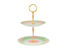 Load image into Gallery viewer, Maxwell &amp; Williams Wicked Pink Goes Good With Green 2 Tiered Cake Stand Elphaba Gift Boxed