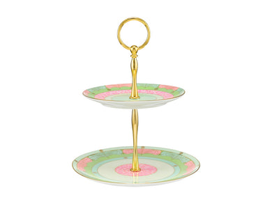 Maxwell & Williams Wicked Pink Goes Good With Green 2 Tiered Cake Stand Elphaba Gift Boxed