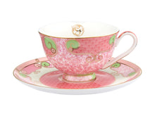 Load image into Gallery viewer, Maxwell &amp; Williams Wicked Pink Goes Good With Green Footed Cup &amp; Saucer 200ML Glinda Gift B