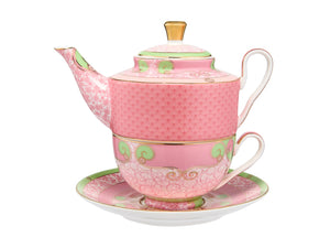 Maxwell & Williams Wicked Pink Goes Good With Green Tea for One With Infuser 380ML Glinda G