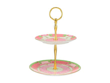 Load image into Gallery viewer, Maxwell &amp; Williams Wicked Pink Goes Good With Green 2 Tiered Cake Stand Glinda Gift Boxed