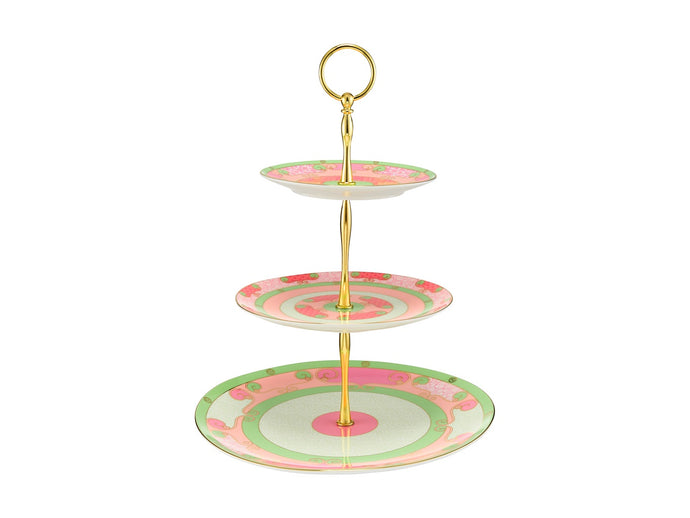 Maxwell & Williams Wicked Pink Goes Good With Green 3 Tiered Cake Stand Glinda Gift Boxed