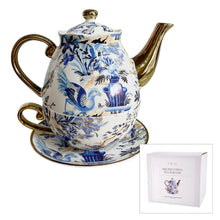 Load image into Gallery viewer, Milano China Tea For One - Blue White