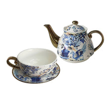 Load image into Gallery viewer, Milano China Tea For One - Blue White