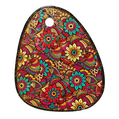 Balzac Ceramic Trivet Oval - Fuschia Aqua