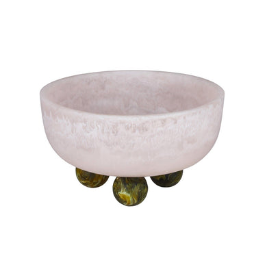 CTC Kip Resin Foot Bowl 23x13cm - Nude/Olive