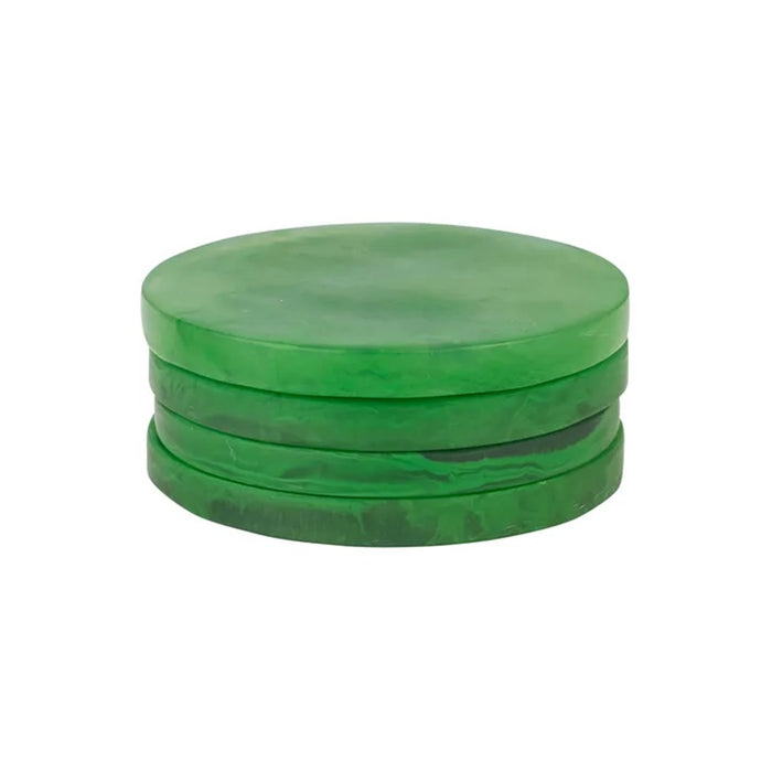 Assemble Kip Set of 4 Resin Coasters 10cm - Emerald