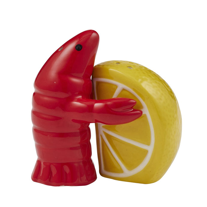 Coast to Coast Prawn & Lemon 2 Piece Ceramic Salt & Pepper 8.5x8.5cm