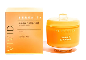 Serenity Vivid Candle 230g - Orange & Grapefruit