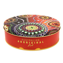 Load image into Gallery viewer, Banksia Red Aboriginal Art Unity Tin - Jersey Caramel Fudge 200g