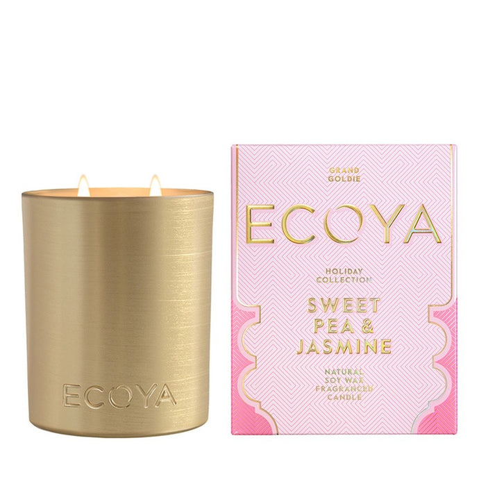 Ecoya Sweet Pea & Jasmine Grand Goldie Candle 850g