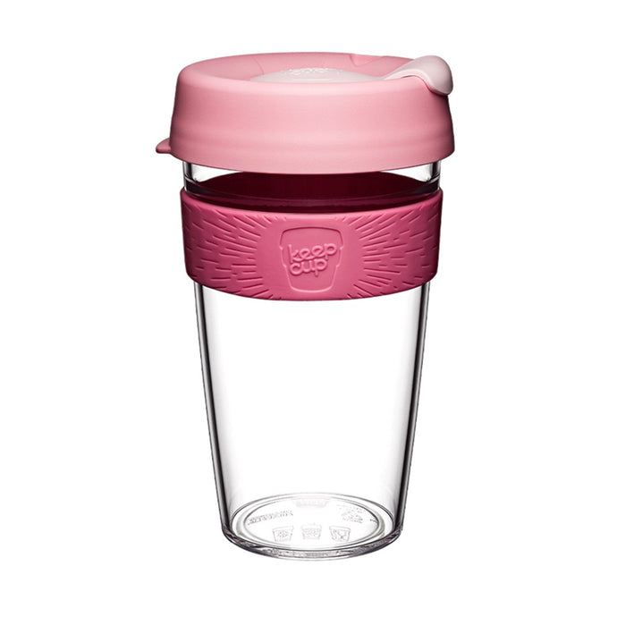 KeepCup Original Clear Large 16oz - Saskatoon Pink