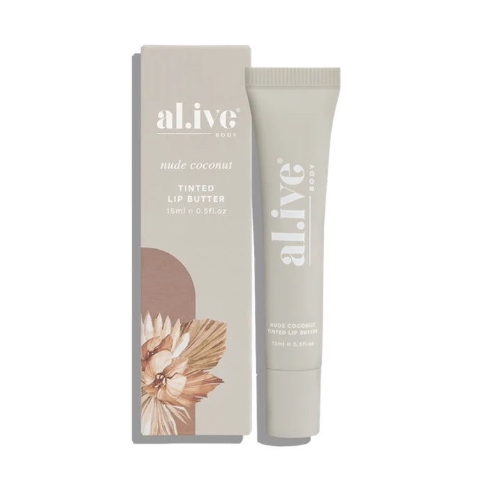 Al.ive Tinted Lip Butter 15ml - Nude Coconut