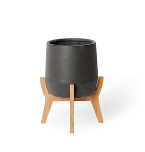 Elme Lawson Pot With Stand 27x27x33cm Black