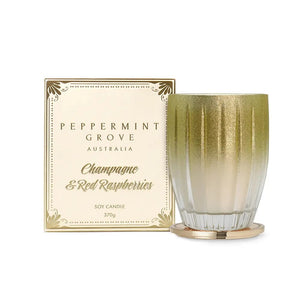 Peppermint Grove Christmas Candle 370g - Champagne & Red Raspberries