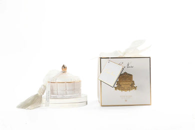 Cote Noire White & Gold Art Deco Candle - Jasmine Flower Tea