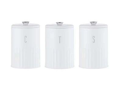 White Astor Canister Set by Maxwell & Williams