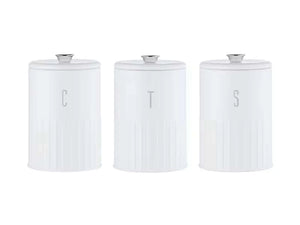 White Astor Canister Set by Maxwell & Williams