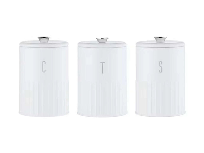 White Astor Canister Set by Maxwell & Williams