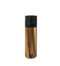 Load image into Gallery viewer, Gabel &amp; Teller Acacia Wood Black Marble Salt and Pepper Grinder 18cm x5.5cm